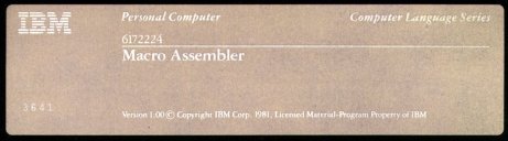 MASM IBM 1.0 Disk