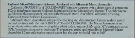 News that MASM 4.0 Good for Cullinet Mainframe Software