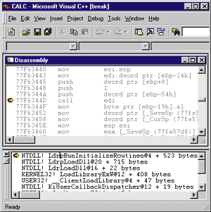Figure 3 Setting a Breakpoint on CALL EDI