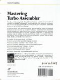 Mastering Turbo Assembler 1st Edition Book - Back Cover